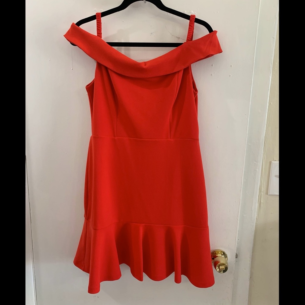 Red Off Shoulder Dress